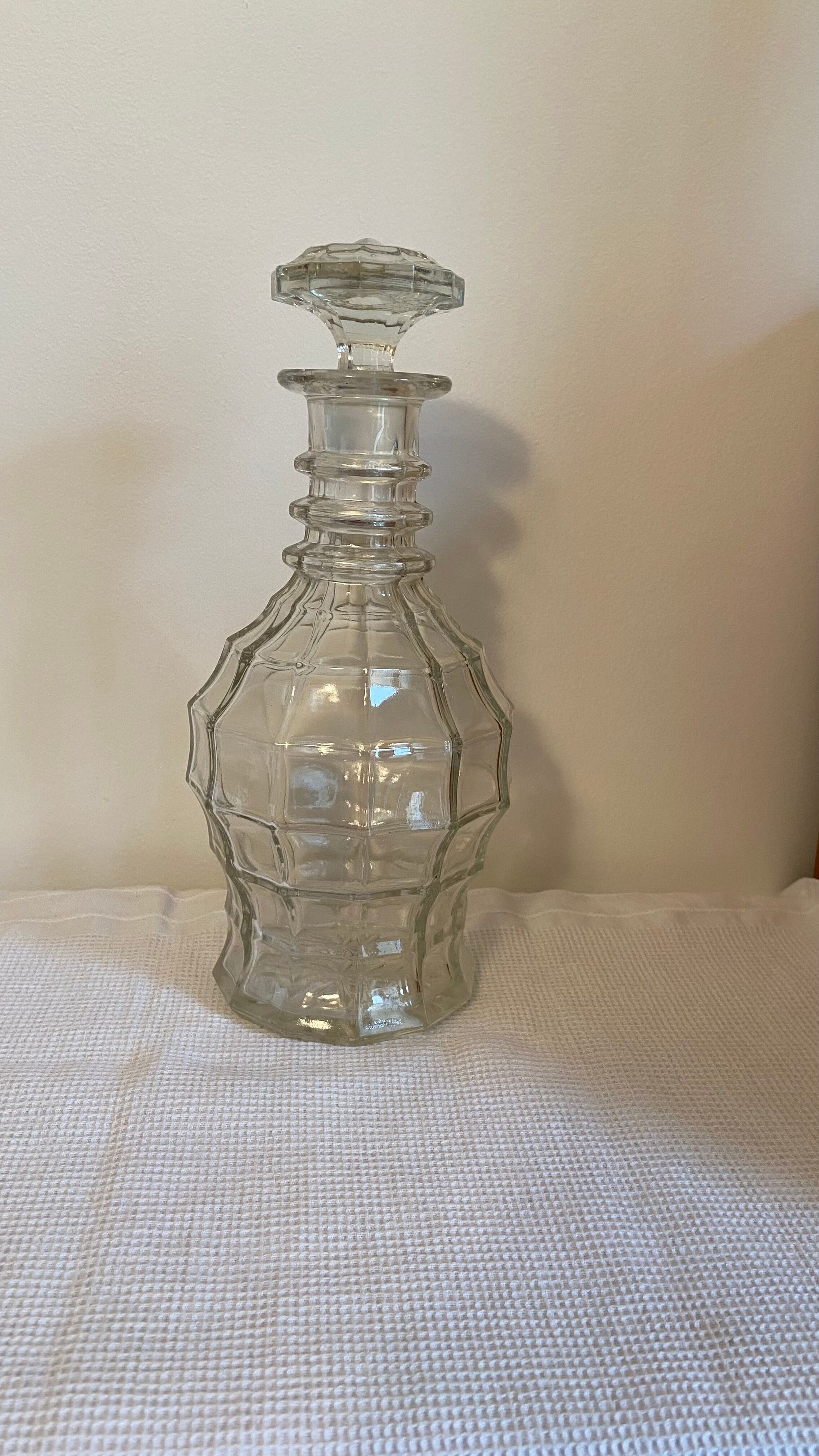 Vintage carafe in molded glass