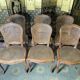 Suite de 6 chaises de style Louis XV en cannage
