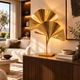 Italian Brass Table Lamp “Ginkgo” – Barbi Style Lighting