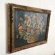 Oil on canvas, framed still life bouquet of flowers