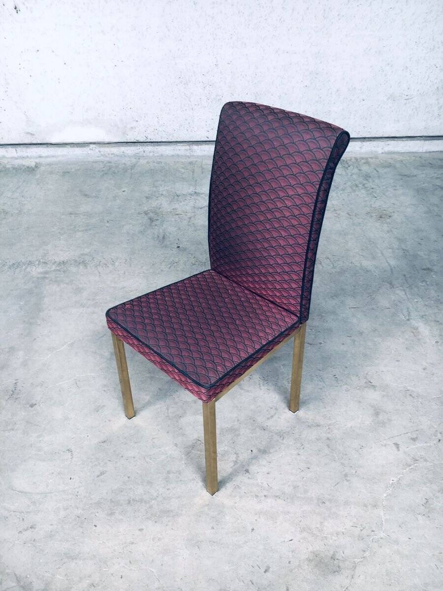Hollywood Regency Style Design Dining Chair, 1970s, Belgium, Set of 6