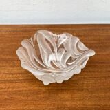 Vintage heavy floral glass bowl from Walther Glas, 1970s.