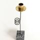 Set of 3 candlesticks | IKEA “Kräsen” from the 1980s | Steel, Brass, Granite