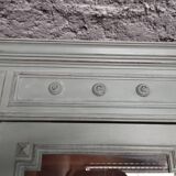 Old 2-door bookcase with chalk paint blue patina