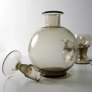 Art deco Traditie decanter with 7 glasses by W.J. Rozendaal – Kristalunie