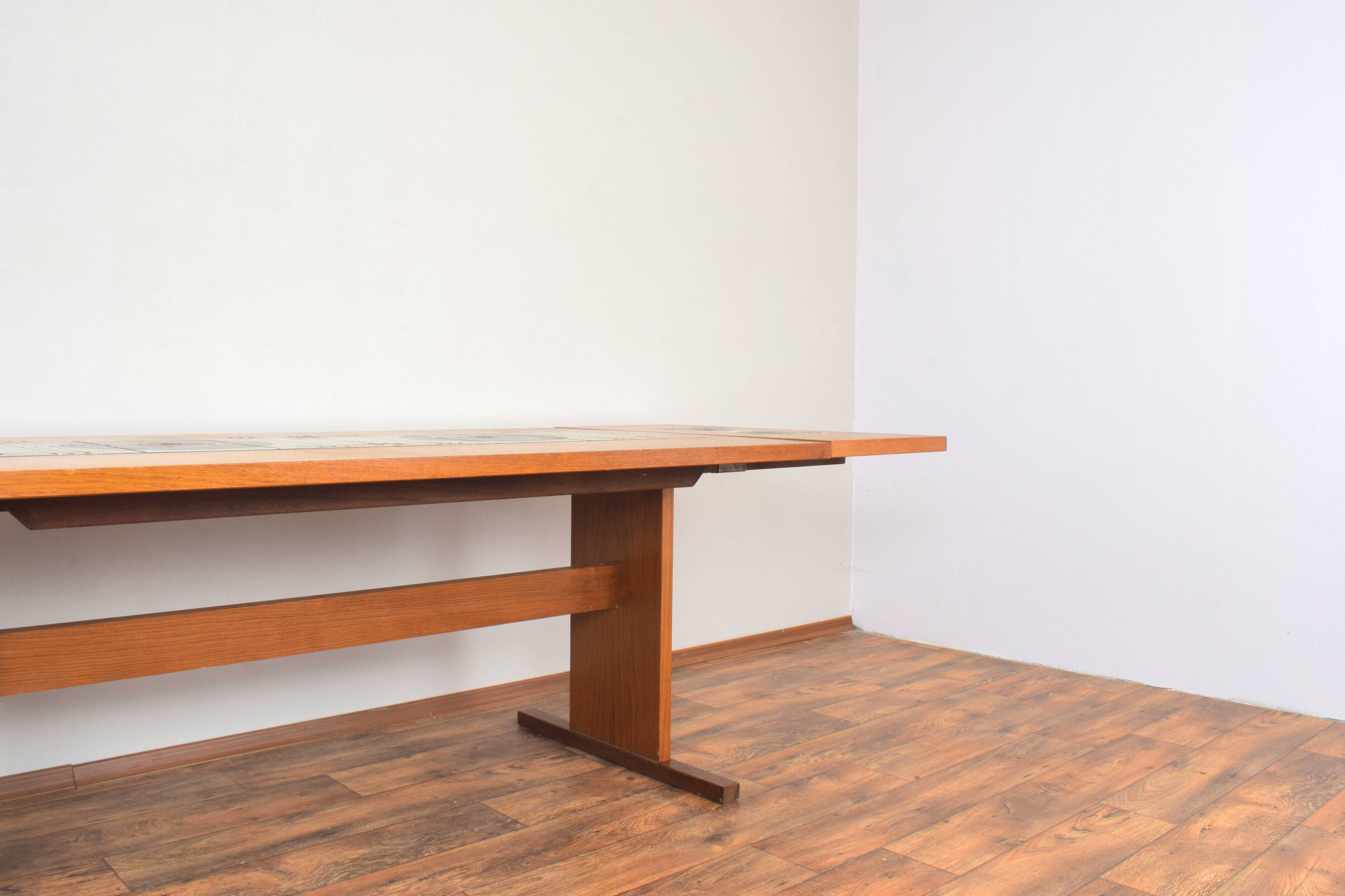 Teak & Tile Dining Table by Gangso Mobler, 1960s.