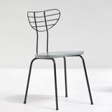 Set of 4 modernist mid-century radar chairs 1950s Belgium