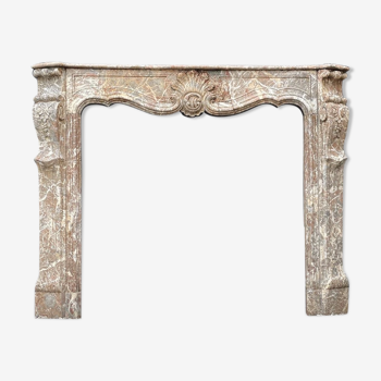 Fireplace Regency In Grey Marble Of The Ardennes, XVIIIth Century