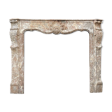 Fireplace Regency In Grey Marble Of The Ardennes, XVIIIth Century