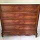 Commode 1940 bois marqueté et marbre