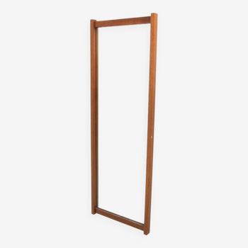 Miroir scandinave en teck, Glas Mäster, Markaryd, Suède, 1960 - 109x37cm