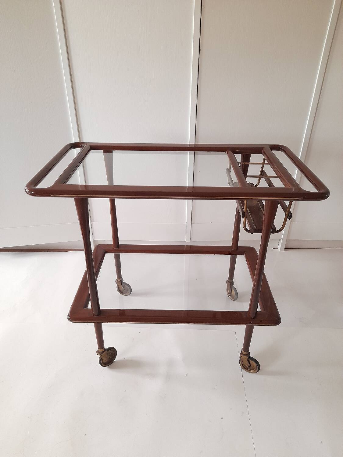 Italian bar trolley or serving cart Cesare Lacca for Cassina 1950s