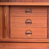 Danish library and its teak secretary 1960 by Johannes Sorth