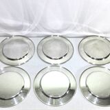 Set of silver-plated serving dishes and bells