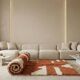 Handwoven natural wool rug, size 1.4/2.6 m.