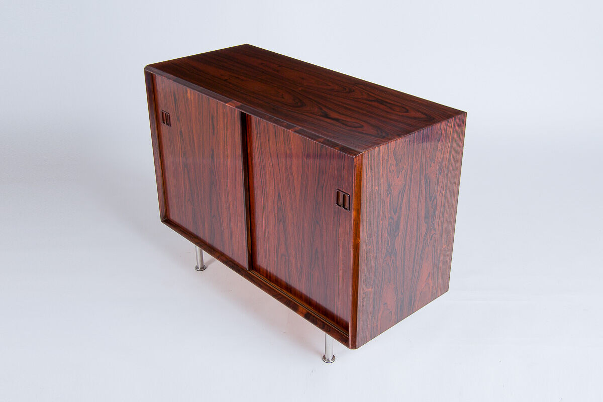 Mid century rosewood sideboard on aluminium legs, danish 1960’s