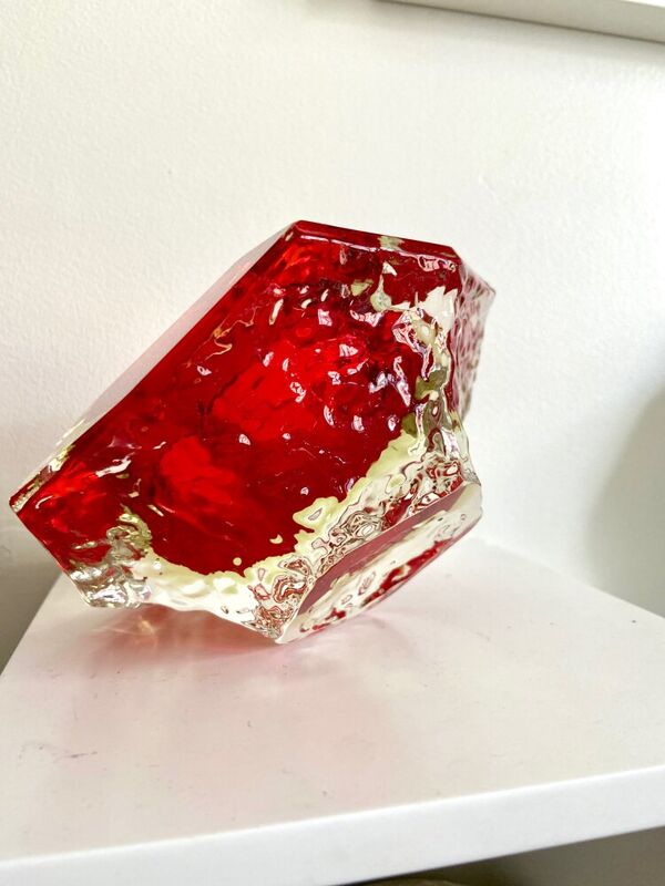 Cendrier en verre par Flavio Poli pour la Maison Murano années 60'