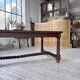 Solid oak table 1900 drapery style XL 280cm with extensions