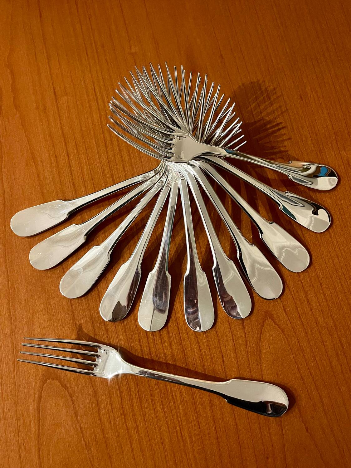 12 Christofle Cluny old Paris forks 20.5 cm very good condition