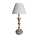 Candle holder in silver bronze, Louis XVI style, mounted in lamp
