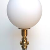 Opaline brass lamp