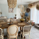 Monastery table with these medallion chairs and bistros