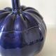 Large vintage soup tureen in glazed ultramarine ceramic