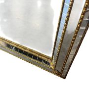 Miroir mural vintage Art déco incurvé