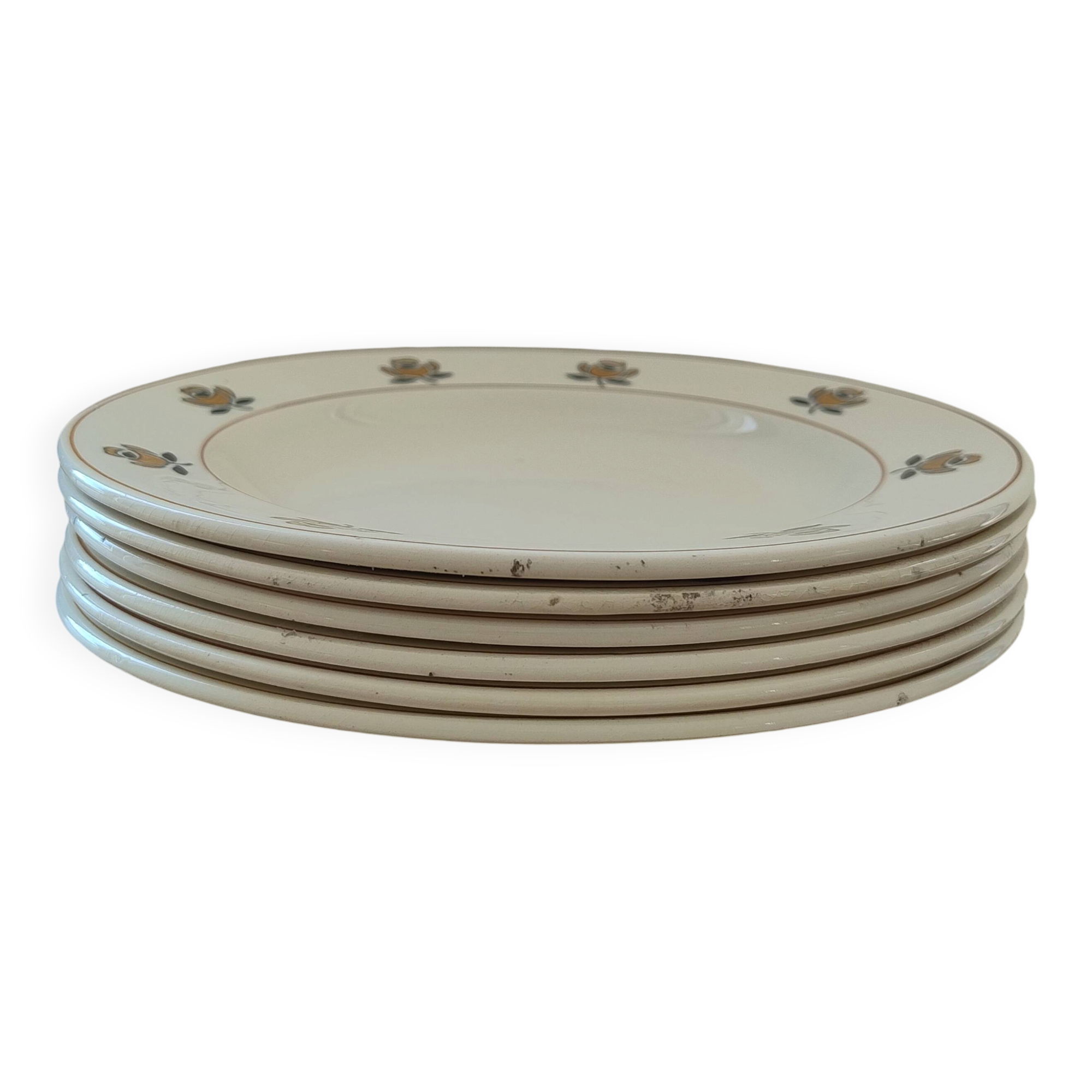 Antique hollow plate in faience from the Nouvelle Galerie, Savoie.