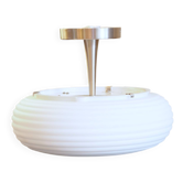 ACB ILUMINACION Space Age Style Wavy Glass Saucer Pendant Light