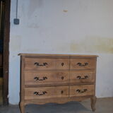 Chest of drawers Louis XV style raw wood