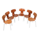 Arne Jacobsen, set of 6 chairs model 3103 known as Marteau ed. Fritz Hansen