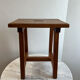Scandinavian stool solid wood — Rectangular seat, square legs