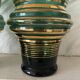 Paire de vases vert émeraude et doré , années 50-60