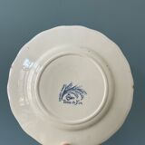 Set of 5 plates Terre de Fer "Spring Service" XIXth