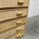 Rattan chest of drawers with 5 drawers from the 1970s.