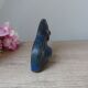 Mexican vintage black clay pottery cat sculpture figurine
