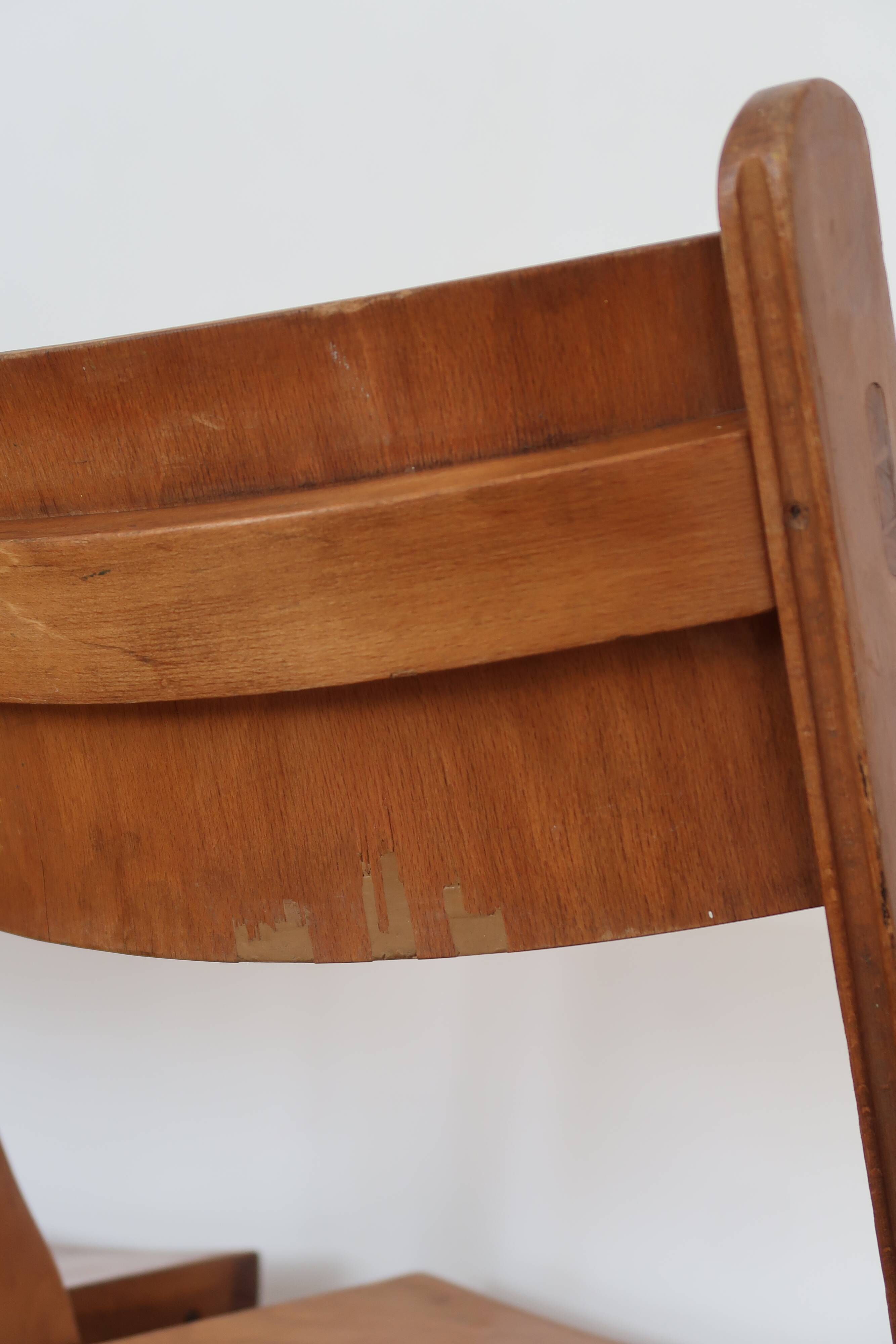 Set of 4 folding chairs in wood 70