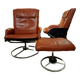 Pair of Lounge Chairs + Malung Leather Ottoman from the 90's