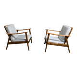 A pair of scandinavian lounge chairs from the 1960s