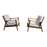 Paire de chaises longues scandinaves des années 1960