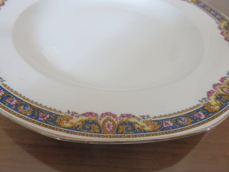 Dish " Jean Boyer " limoges porcelain, floral pattern, 20s