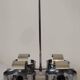 Space Age 4-light chandelier in chrome metal, 1970s