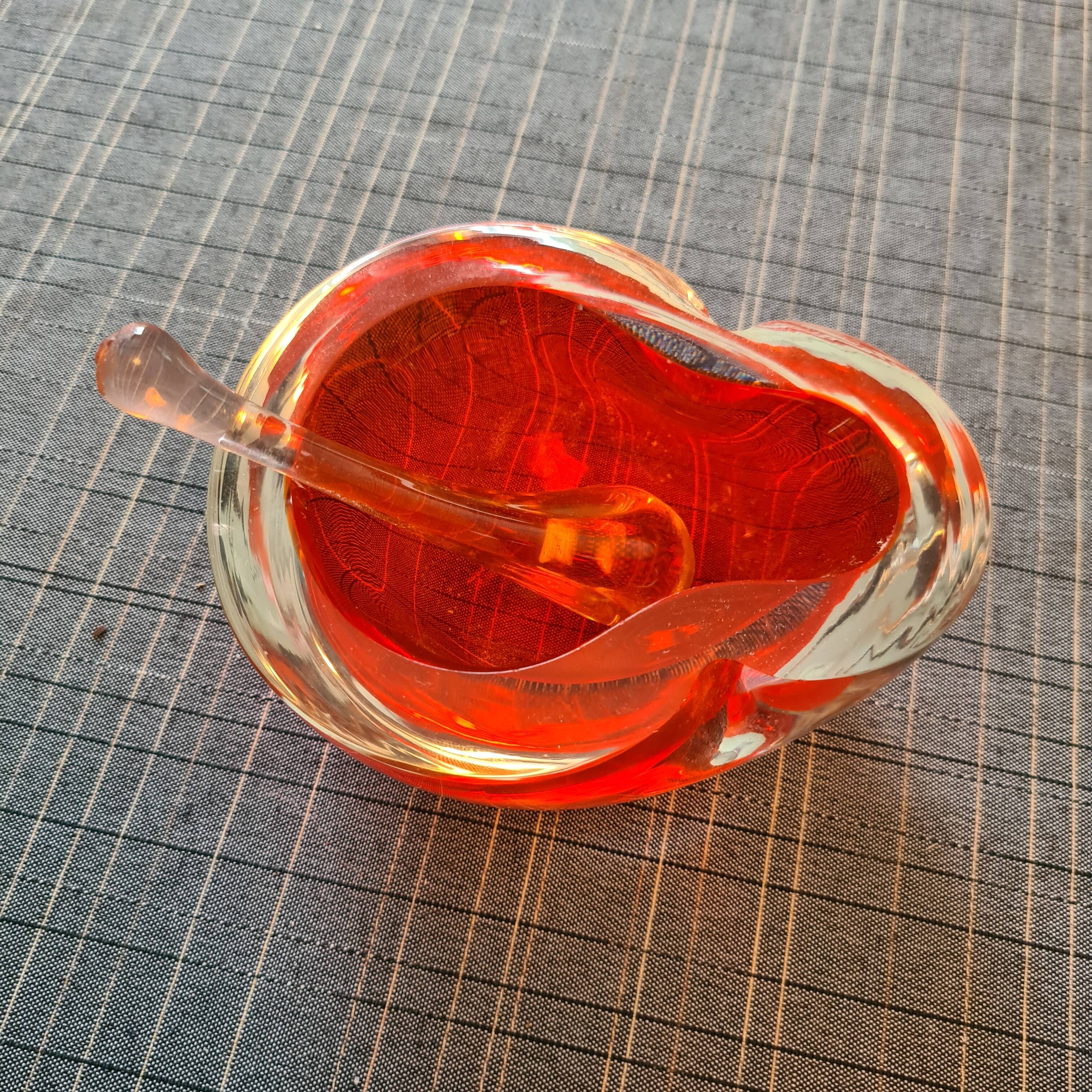 Cendrier en verre Murano vintage