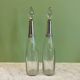 Beautiful pair of decanters from around 1910 in crystal and solid silver.