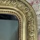 Miroir époque Louis Philippe à décors de fleurs 86x62 cm