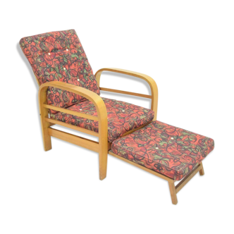 Resting armchair -Relax - Vintage - Fifties - Curved Wood Structure -Design