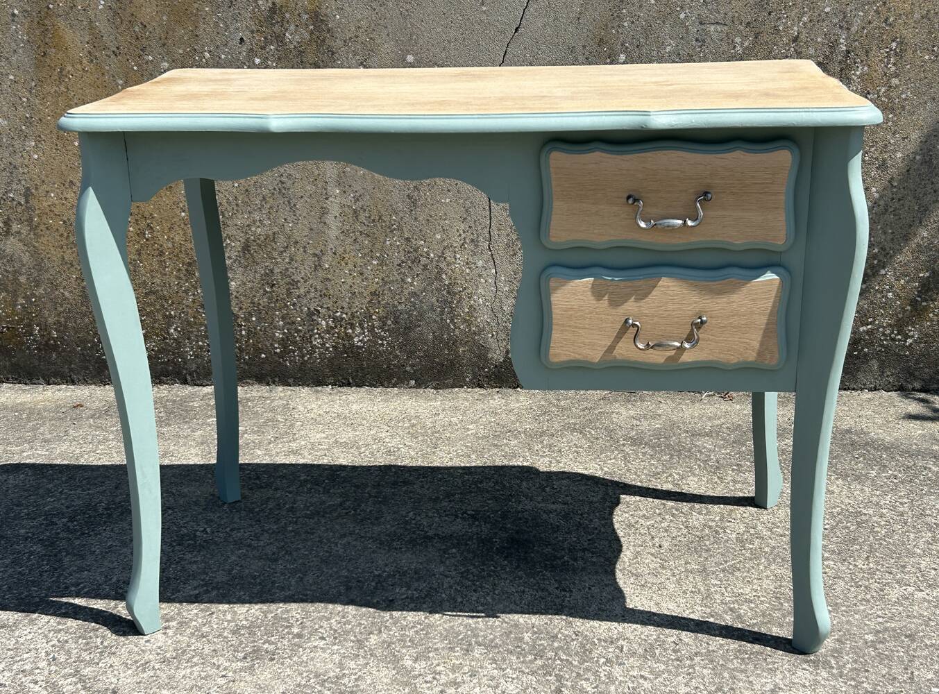 Vintage 1960s desk with curved legs