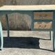 Vintage 1960s desk with curved legs