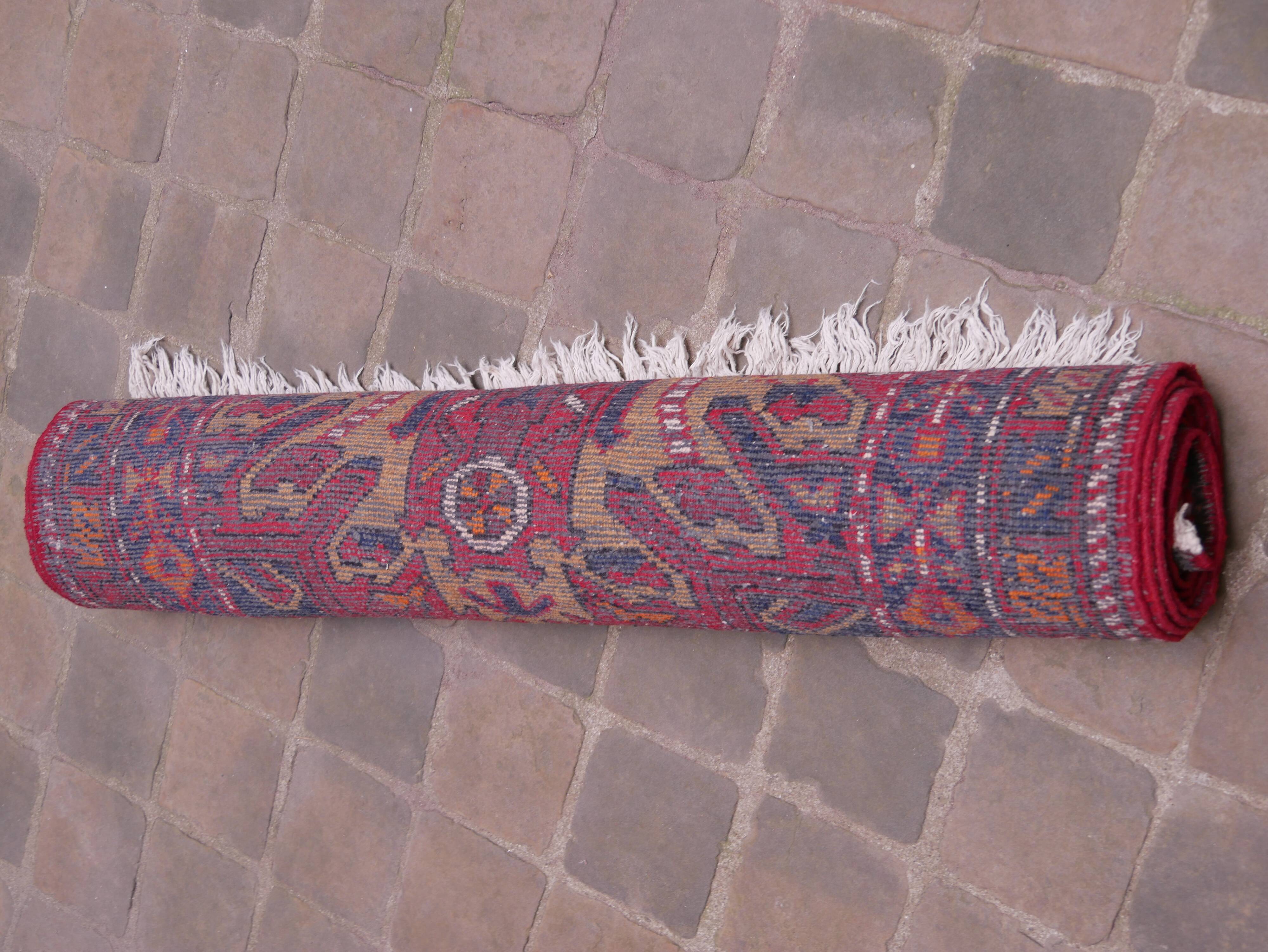 Handmade Oriental carpet of Persian corridor Hamadan
